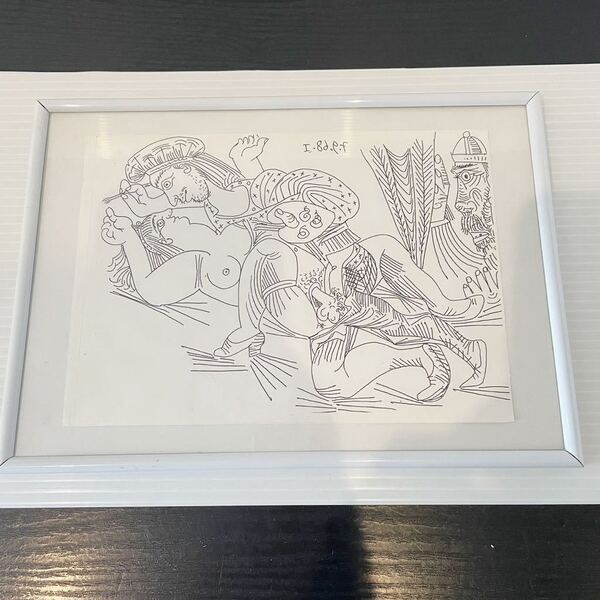 送料無料 ピカソ 卓上ポスター ペン画 アート ポスター Pablo Picasso
