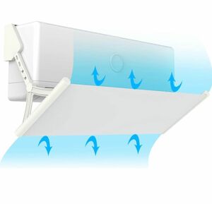 SCIVEI エアコン風よけカバー 直撃風防止 暖房通用 風向調整 ぶら下げ式 穴/工事不要 軽量 節電 多機種対応 ホワイト