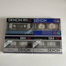 未使用 未開封 カセットテープ 4点 DENON デンオン DX3 42 RD DX4 42N まとめて セット_画像1