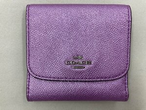 コーチ COACH 折りたたみ財布 プラム　P285