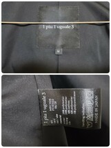 ★16ss 定8万 1piu1uguale3 ZIP HOODED COAT ラップ フード コート サイズ4(M) ウノピゥウノウグァーレトレ akm wjk 中古★ジャンク扱い_画像6