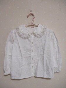 # WHIP PARTY # pretty long sleeve blouse 110. white 31119