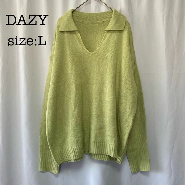 DAZY 襟付きVネックニット Lサイズ SHEIN