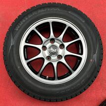 7.5分山。MANARAY Deplex Rayed 15インチ× 6J +45 PCD114.3/5穴DUNLOP 195/65R15スタッドレス4本。ノア ヴォクシー ステップワゴン セレナ_画像5