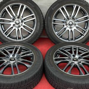 6.5分山。WEDS RIZLEY 17インチ×7J 114.3-5 +40 PIRELLI 215/55R17スタッドレス4本。アルファード デリカD5 エクストレイル他等。