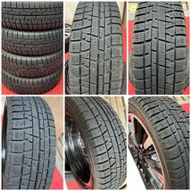 7.5分山。SUZUKI スズキ スペーシアカスタム MK53S 純正 15インチ×4.5J 4穴100 +45 YOKOHAMA 165/55R15スタッドレス4本。スズキ軽自動車に_画像6