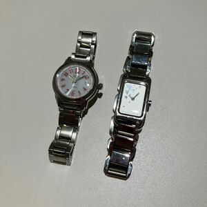 腕時計 セイコー ALBA ingenu アンジェーヌ ソーラー V137-0AJ0 レディース sisly 動作未確認 腕時計おまとめ セット売り 2本セット