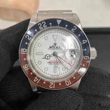 希少品 ROCKX R.X.W UTC-MASTER ヴィンテージペプシ 白文字盤 美品 自動巻き GMT_画像3