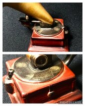 レア★Nipper ニッパー Victor ビクター犬 1899 蓄音機 置台付き 置物 コレクション ヴィンテージ レトロ_画像8
