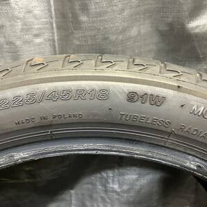 スペアに ブリヂストン 225/45R18 TURANZA T005 1本のみ 2019年製 225/45-18 マークX クラウン プリウスα レヴォーグ などの画像6