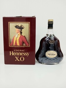 未開栓 COGNAC Hennessy X.O 金キャップ クリアボトル 40% 1000ml 古酒