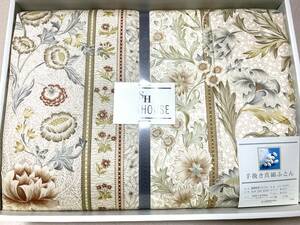 SH SILKHOUSE シルクハウス 真綿肌掛けふとん 150x210cm 絹100％ 0.8kg 西川産業 日本製 未使用