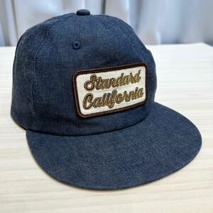 【即決】美品 STANDARD CALIFORNIA スタンダードカリフォルニア キャップ 帽子 デニム　アメカジ ワークキャップ denim フリーサイズ