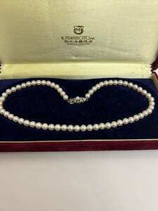 MIKIMOTO ミキモト パールネックレス 真珠 SILVER 約40cm