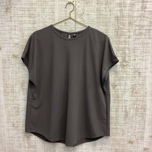 A439◇UNIQLO | ユニクロ　半袖カットソー　グレー系　美品　サイズXL