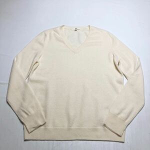 ユニクロ　カシミヤ100% ニットセーター　サイズXL cashmere100% ニットセーター　V首ニットセーター　2-188