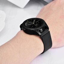 GARMIN (ガーミン) 専用 マグネット式 ステンレス ミラネーゼループ 腕時計バンド 取付幅20mm シルバー WB008！送料無料！_画像6