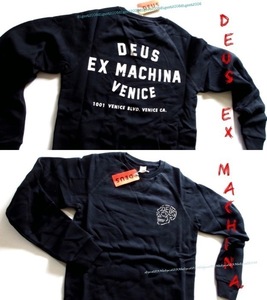 【DEUS EX MACHINA デウス エクス マキナ】新品 VENICE ベニス スカル ロゴ トレーナー ブラック!!　ロンハーマン扱いブランド