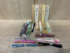 【２－２４】帯締め 帯紐 組紐 まとめ売り 大約14本 喪服用 和装小物 着物 和装 未使用品 長期保管品