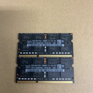 D58 hynix ノートPCメモリ　8GB 2Rx8 PC3-12800S 2枚