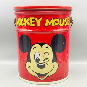 MICKEY MOUSE ミッキーマウス ペール缶 ブリキ ヴィンテージ 昭和レトロ ブリキ缶 赤 ウォルト ディズニー ビンテージ 玩具 当時物 希少