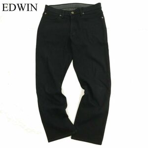 EDWIN エドウィン 503WF WILD FIRE★ 防風 裏起毛 加工 ストレッチ デニム パンツ ジーンズ Sz.33　メンズ 黒 バイク 日本製　C3B04051_A#Q