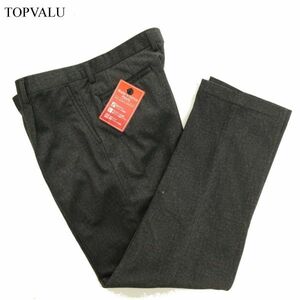 未使用★ TOPVALU トップバリュ イオン 秋冬 厚手 タック入り★ ウォームストレッチ スラックス パンツ Sz.88cm　メンズ　C3B04049_A#Q