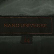 【新品 未使用】 nano universe ナノユニバース 通年 総裏ウール★ 2B ストライプ テーラード ジャケット Sz.44　メンズ　C3T09472_A#O_画像7