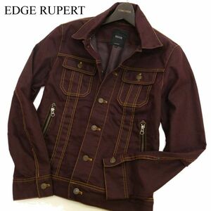 EDGE RUPERT ルパート 通年 ステッチ ジップポケット★ トラッカー ジャケット Sz.L　メンズ　C3T09724_A#O