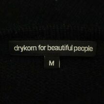 drykorn for beautful people ドライコーンフォアビューティフルピープル ウール100％ ニット カーディガン Sz.M　メンズ 黒　C3T10048_B#K_画像5