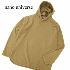 nano universe ナノユニバース 秋冬 フリース★ プルオーバー フーディー パーカー Sz.XL　メンズ ベージュ 大きいサイズ　C3T10022_B#E