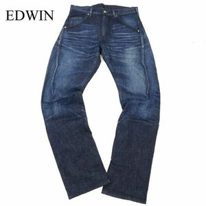 EDWIN エドウィン EF03 E-FUNCTION★ USED加工★ 立体裁断 ストレッチ デニム パンツ ジーンズ Sz.M　メンズ 日本製　C3B04412_B#R