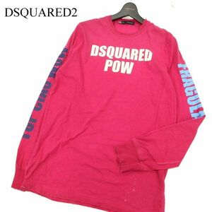 国内正規★ DSQUARED2 ディースクエアード ヴィンテージ加工★ プリント 長袖 カットソー ロンTシャツ Sz.M　メンズ　C3T10465_B#F