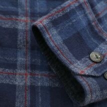 The DUFFER of St.GEORGE ダファー オブ セントジョージ 秋冬★ 長袖 ワーク チェック ネル シャツ Sz.L　メンズ ネイビー　C3T10649_B#B_画像3