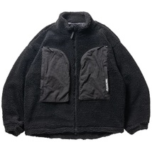 TIGHTBOOTH WINDOWS BOA JKT タイトブース ジャケット ボア フリース ナイロン ジップパーカー スウェット パンツ ニット nike BLACK L_画像3