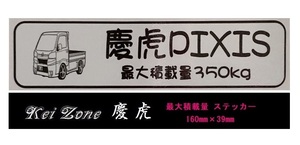 ■Kei-Zone 軽トラ用 最大積載量350kg イラストステッカー ピクシストラック S500U(H26/9～R3/12)　