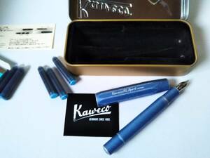 Kaweco カヴェコ 万年筆 ALスポーツ 廃番 ストーンウォッシュ ブルー （おまけインク／ターコイズ５本 付）