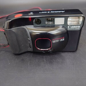 k11021229　Canon Autoboy 3 動作確認済み　フラッシュされてフィルム巻音確認 キャノン フィルムカメラ