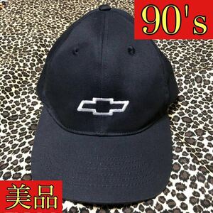 美品 90's CHEVROLET キャップ ブラック シボレー chevy 90年代 cap vintage