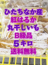 訳あり 干しいも紅はるか　丸干し　B級品　規格外品　5kg　茨城県産　ほしいも　おやつ　焼いも　さつまいも_画像1