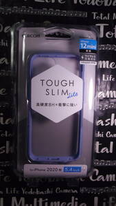 ELECOM iPhone 12 mini ハイブリッド ケース TOUGH SLIM LITE フレームブルー 側面弾力性のあるTPU 背面高硬度8Hポリカーボネート 送140~