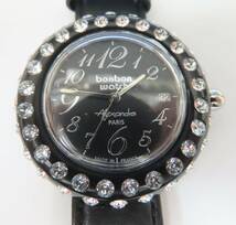#72626 美品 ボンボン ウォッチ 2点セット bonbon Watch 黒 白 デイト クオーツ 腕時計_画像2