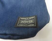 #72946 美品 PORTER ポーター デニム ドローストリングバッグ 2WAY ショルダーバッグ_画像3