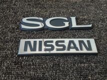 S-510 ニッサン セドリック ワゴン WY30 エンブレム SGL NISSAN リア 送料無料 旧車 グロリア Y30 純正 日産_画像1