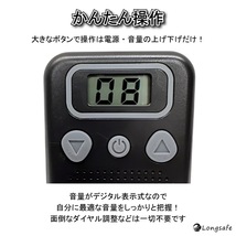 (A) 集音器 高齢者 電池式 小型 コンパクト シンプル 簡単操作 軽量 50g 音量 15段階調節 持ち歩き 両耳 ポケット プレゼント 敬老の日_画像5