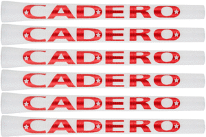 ★送料込価格★Cadero Grip 2x2 Pentagon UT Ribbed White / Red x 6pcs★カデロ　グリップ★6本セット★