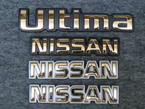 ●日産 NISSAN Ultima エンブレム 4点set F31レパード【未使用品】