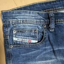 超美品 DIESEL 【正規品】1円スタート ディーゼル メンズ ストレートパンツ コットン100 ダメージ加工_画像1