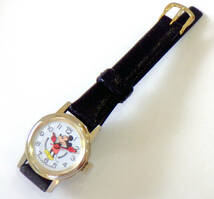 整備済 稼働 ミッキーマウス 機械式手巻き 腕時計 1970年代 オリジナルベルト レディース ディズニー BRADLEY ブラッドレイ Mickey Mouse_画像6