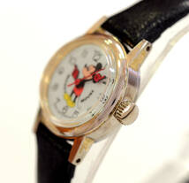整備済 稼働 ミッキーマウス 機械式手巻き 腕時計 1970年代 オリジナルベルト レディース ディズニー BRADLEY ブラッドレイ Mickey Mouse_画像4